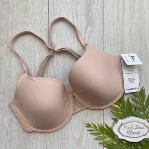 30DDD Chantelle Lace Comfort Flex T-Shirt Underwire Bra NWT Nude Beige NEW 30F